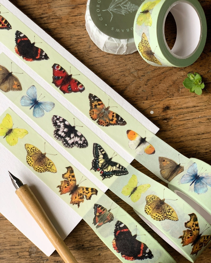 British Butterflies Washi Tape paper wide