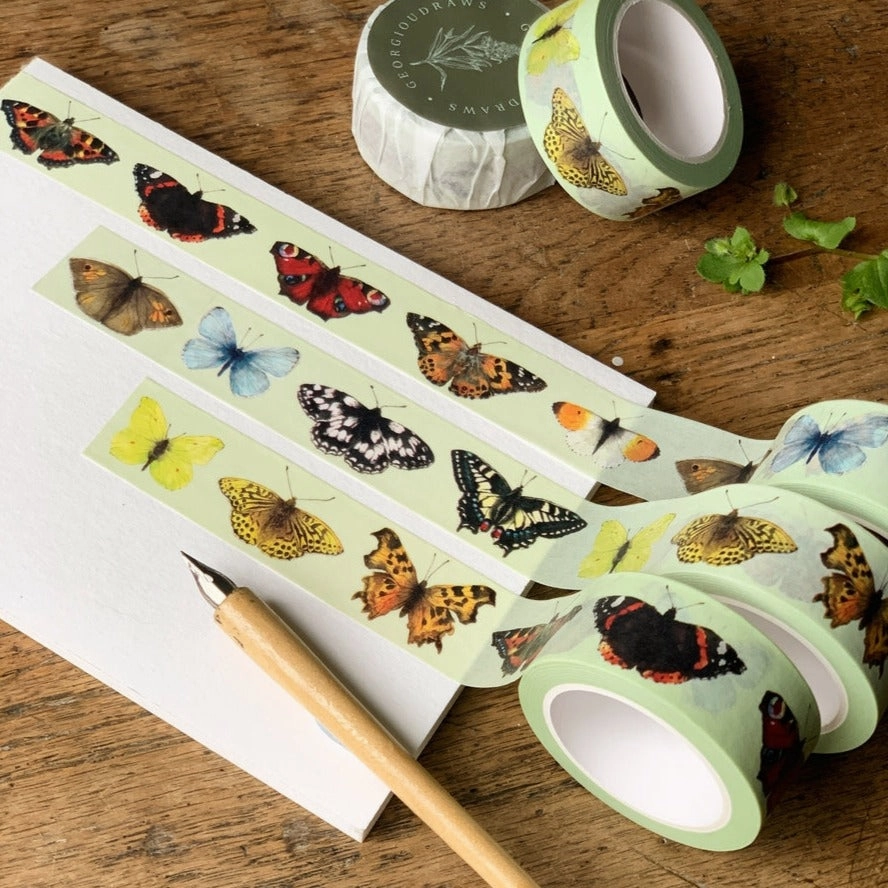 quickdry British Butterflies Washi Tape