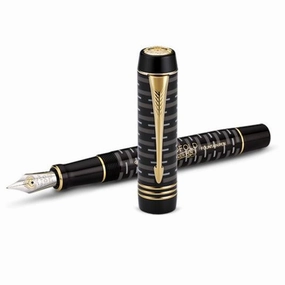 Parker Duofold 100Th Anniversary Black Centennial Fountain Pen alloy
