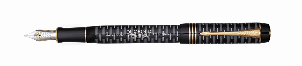 exclusive Parker Duofold 100Th Anniversary Black Centennial Fountain Pen