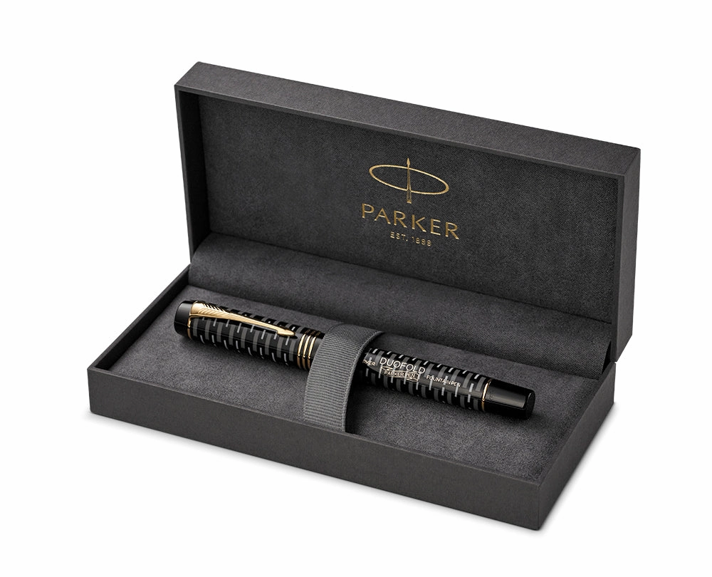 warm Parker Duofold 100Th Anniversary Black Centennial Fountain Pen