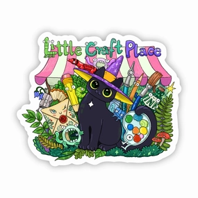 matte Sara Szewczyk X Little Craft Place - Magical Stationery Monsters Vinyl Sticker