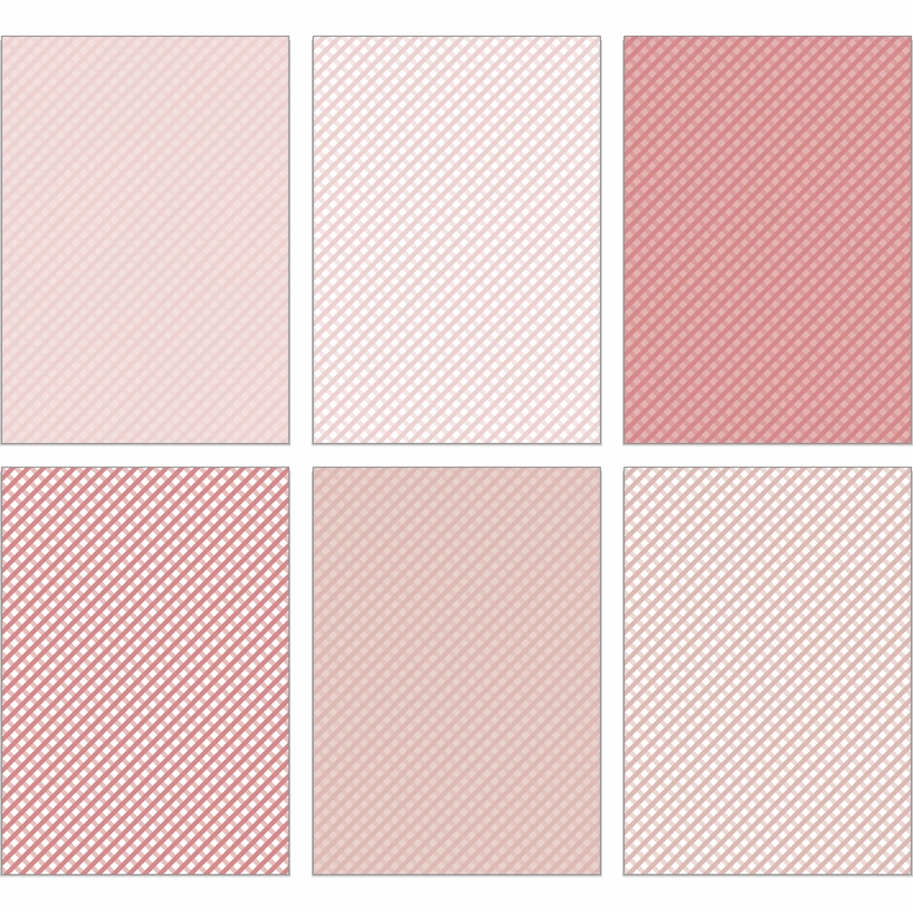 Gingham - Happy Hearts Paper Pad 6X8.5 - 24 Double-Sided Sheets retractable