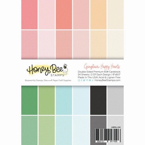 springloaded automatic Gingham - Happy Hearts Paper Pad 6X8.5 - 24 Double-Sided Sheets