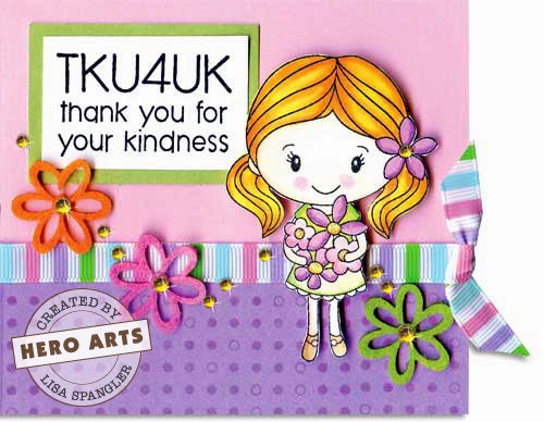 adjustable Girl Holding Flowers Stamp
