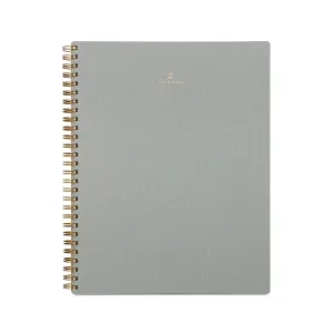metallic Appointed Notebook In Dove Gray (L) , Lined/Grid/Blank