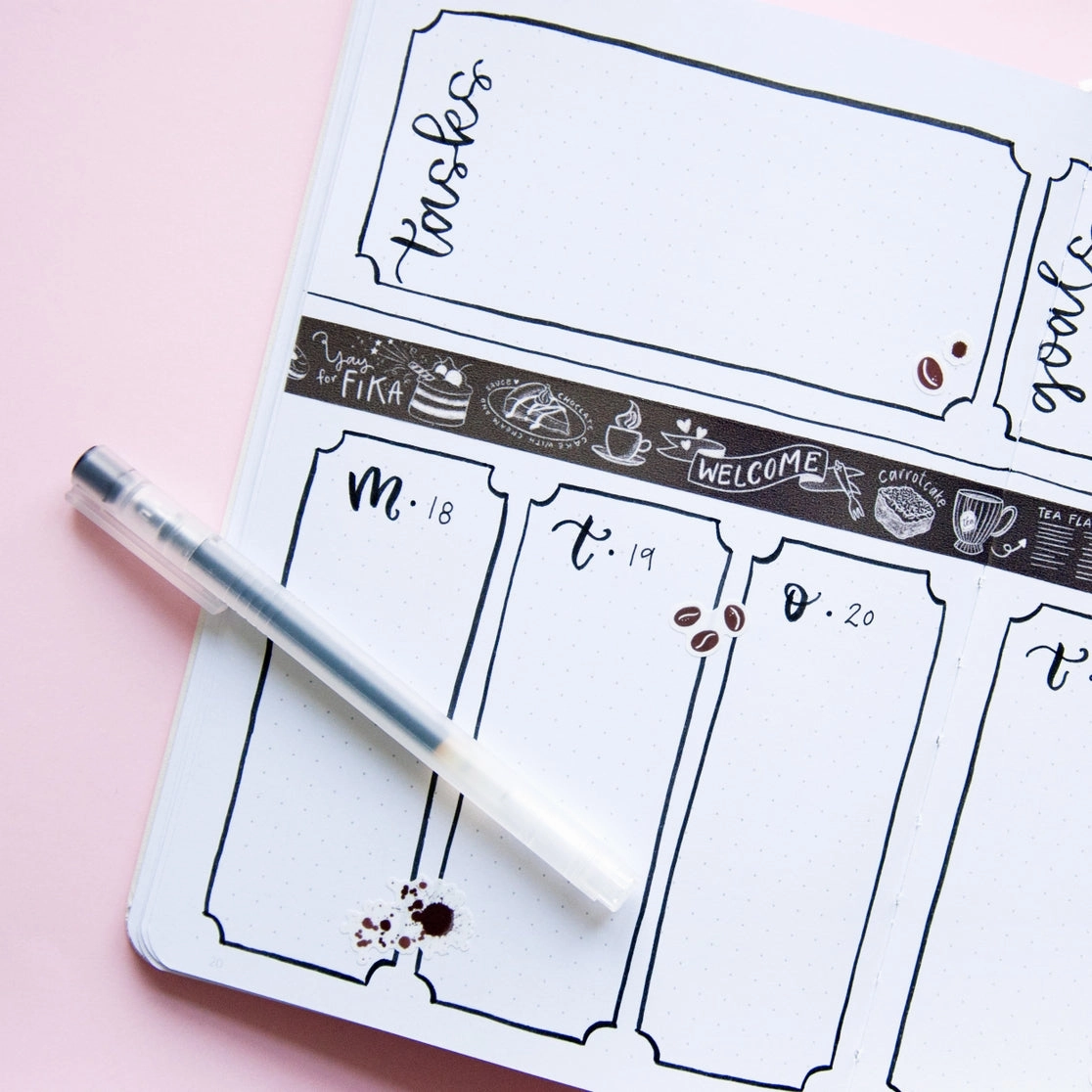 cotton Cafe Menu Washi Tape