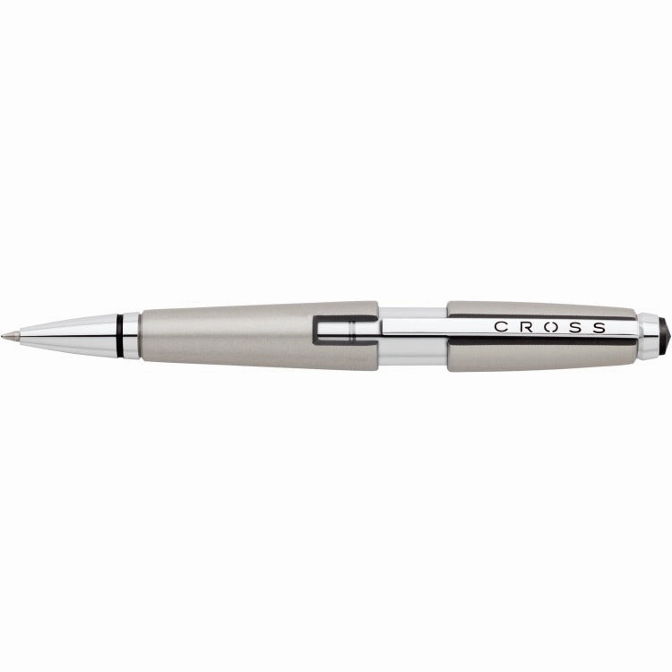 retractable bold Cross Edge Titanium Rollerball Pen