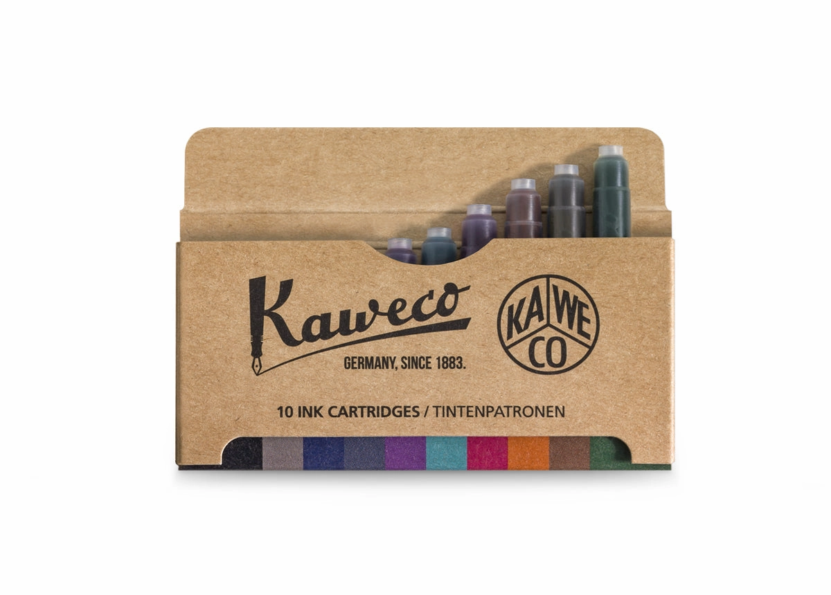 glossy trendy Kaweco 10-Pack Ink Cartridge Assorted Colors