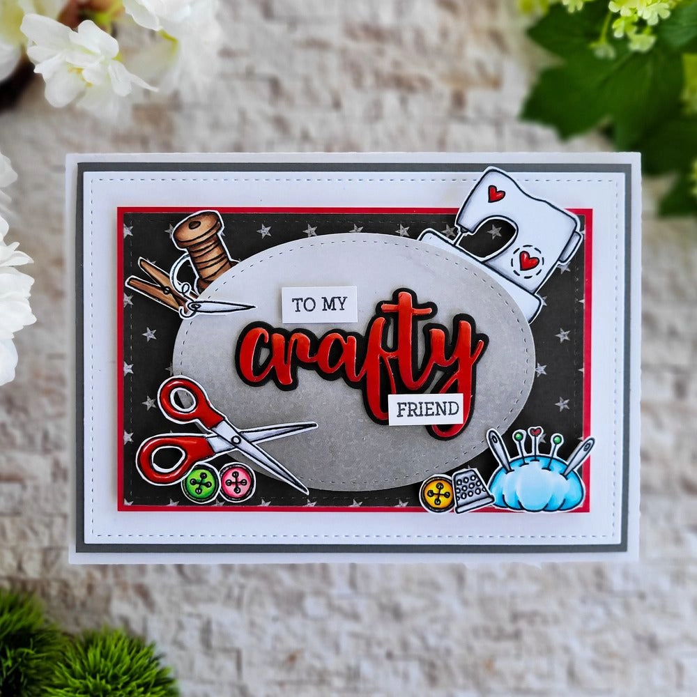 earthy new Let'S Get Crafty - 6X8 Stamp Set - Retiring