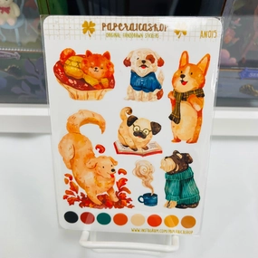 vintage Paperaicashop Chill Doggos Planner Sticker