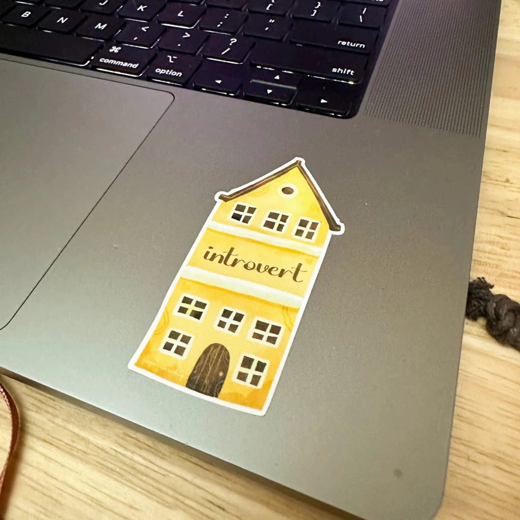 strong modern Paperaicashop Introvert Home Vinyl Sticker