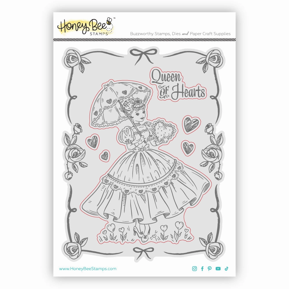 Queen Of Hearts - 5X6 Rubber Cling Stamp Set gift