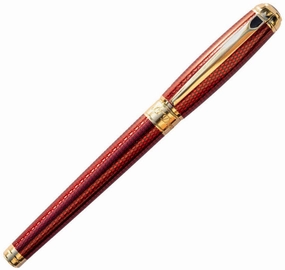 St Dupont Diamond Guilloche Ruby Rollerball Pen musthave