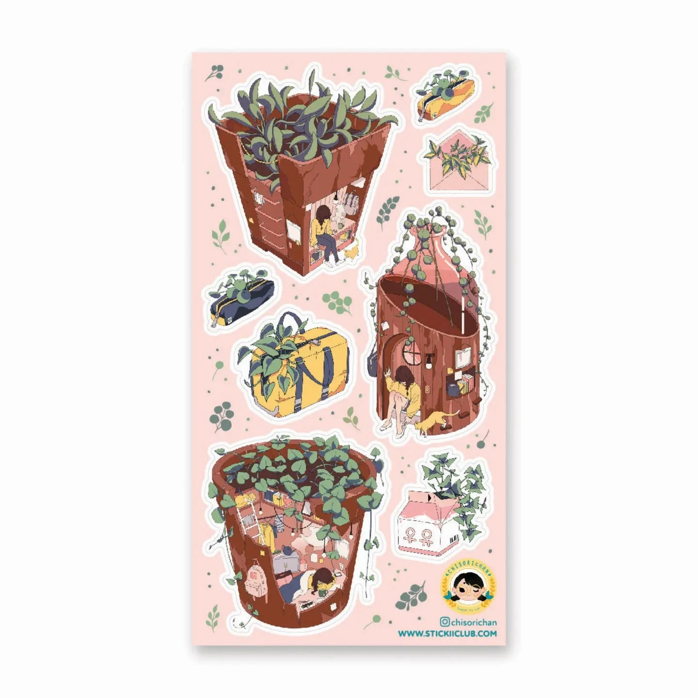 Stickii The Plant Life (#2) Sticker Sheet leather