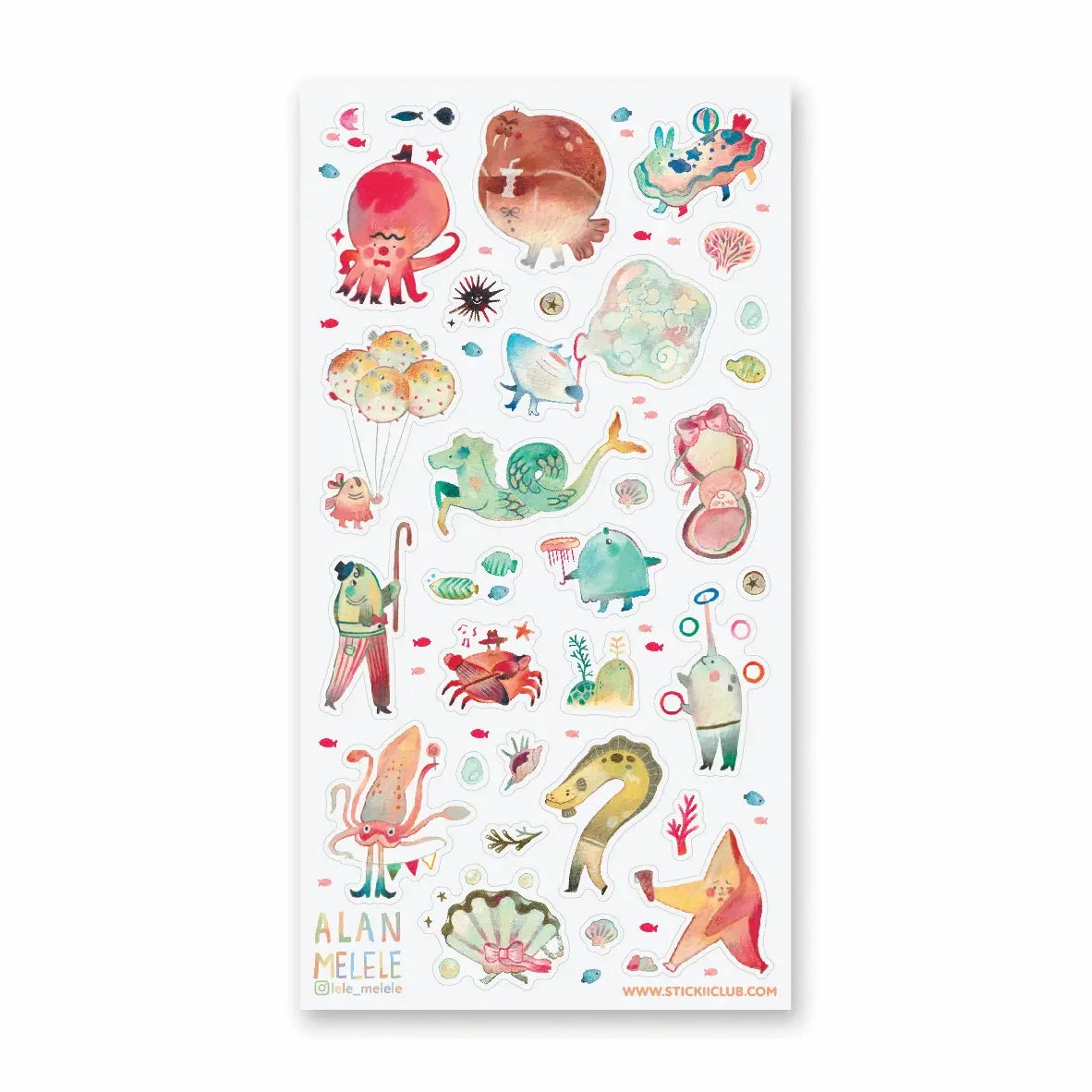 stackable Stickii Under The Sea Carnival Sticker Sheet