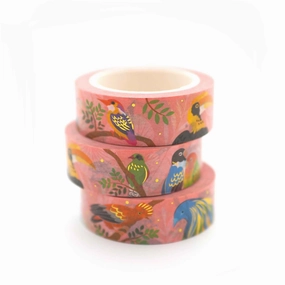 Tropical Bird Washi Tape Shoal linen