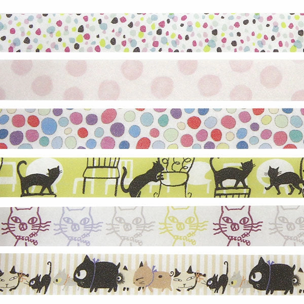 Uneven Cats Walk Washi Tape Shinzi Katoh Design adjustable