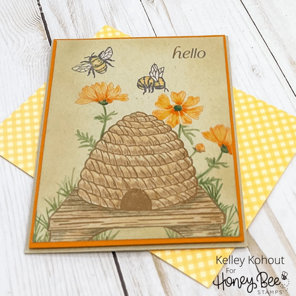 wrapped modern Vintage Hive - 4X6 Stamp Set