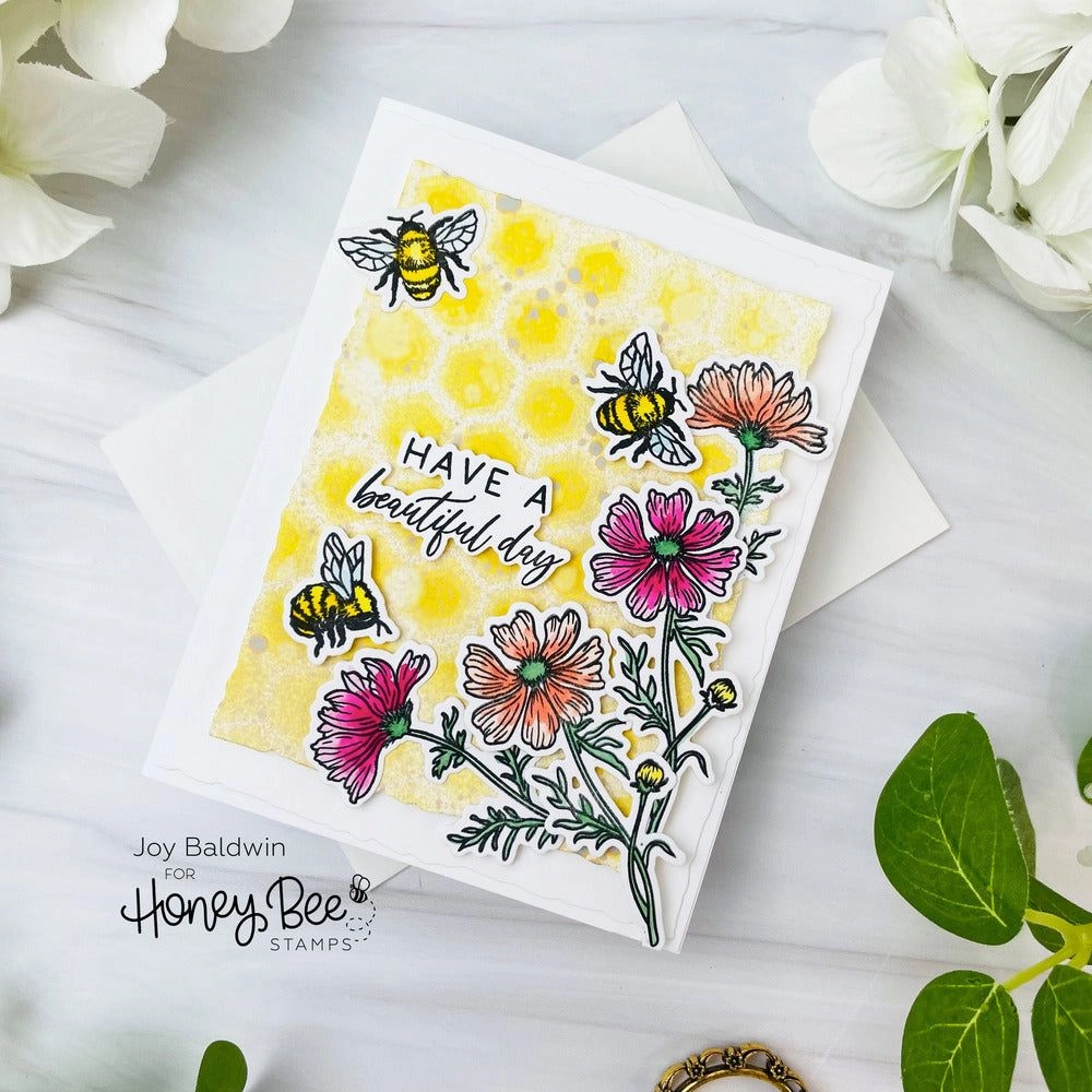 foldable rubber Vintage Hive - 4X6 Stamp Set