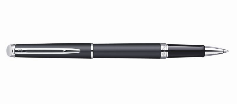resilient Waterman Hemisphere Matte Black & Chrome Rollerball Pen