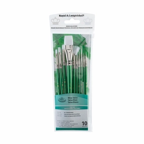 limited steel 10-Pack White Taklon Brushes - Wash/Round