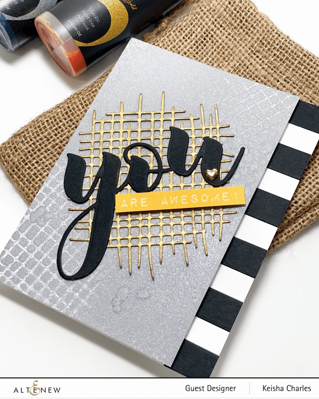 bold deluxe Burlap Texture Die