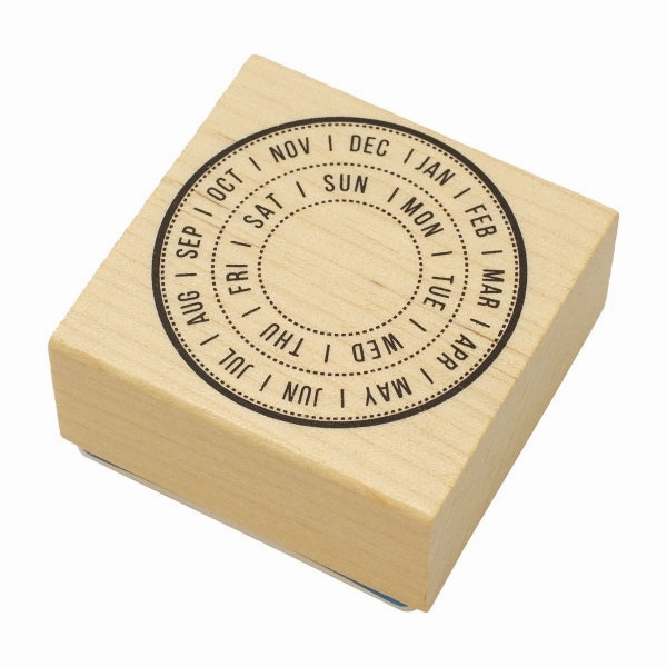 Circular Calendar Rubber Stamp valuable narrow