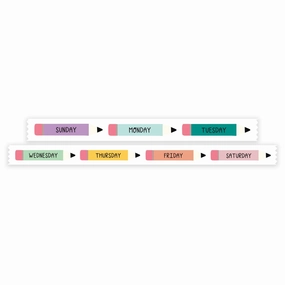 Colorful Pencil Days Washi Tape exclusive linen