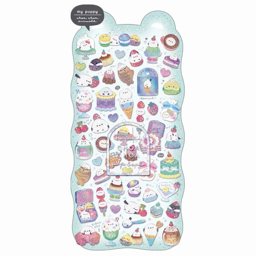 small Happy Choa Choa Pop Puffy Sticker Sheet - Bird