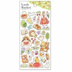 short Mind Wave Lush Basket Sticker Sheet - Red