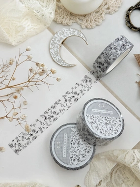 Monochrome Roses Washi Tape 15Mm everyday