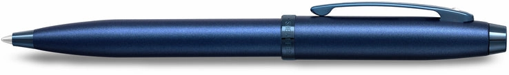 matte Sheaffer 100 Satin Blue With Lacquer Pvd Blue Trim Ballpoint Pen