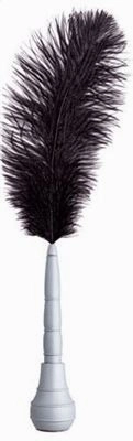 rubber Taccia Shakespearean Black Silver Quill Pen
