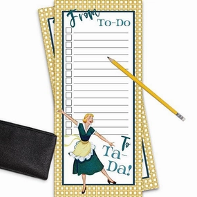 resilient Vintage Housewife To Do List Notepad