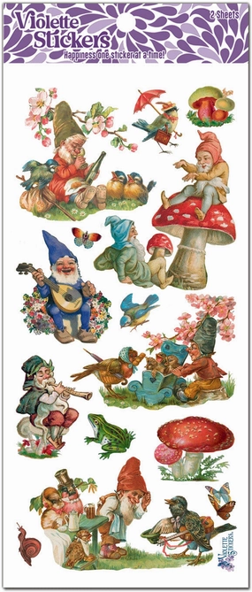 Gnomes And Red Mushrooms Stickers automatic
