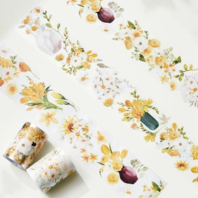 Golden Blossoms Wide Washi/Pet Tape classic top