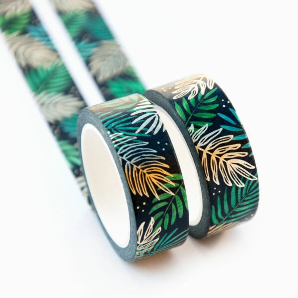 sturdy Golden Palm Leaves Washi Tape
