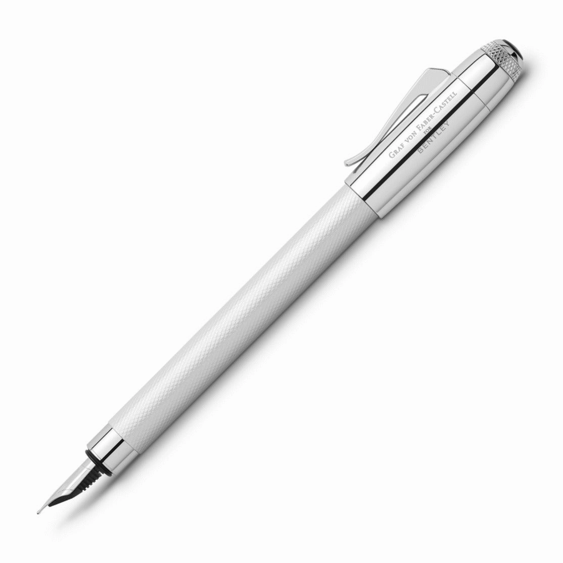 Graf Von Faber-Castell Bentley White Satin Fountain Pen tiny heatproof