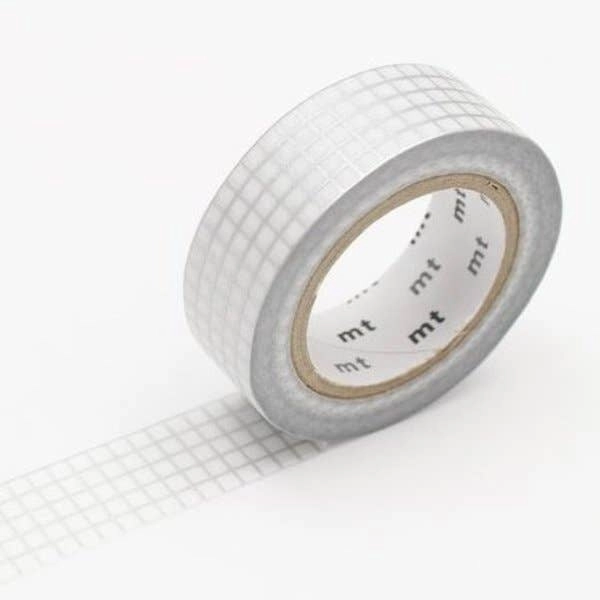 economical Graph Hougan Silver 2 Mt Grid Washi Tape