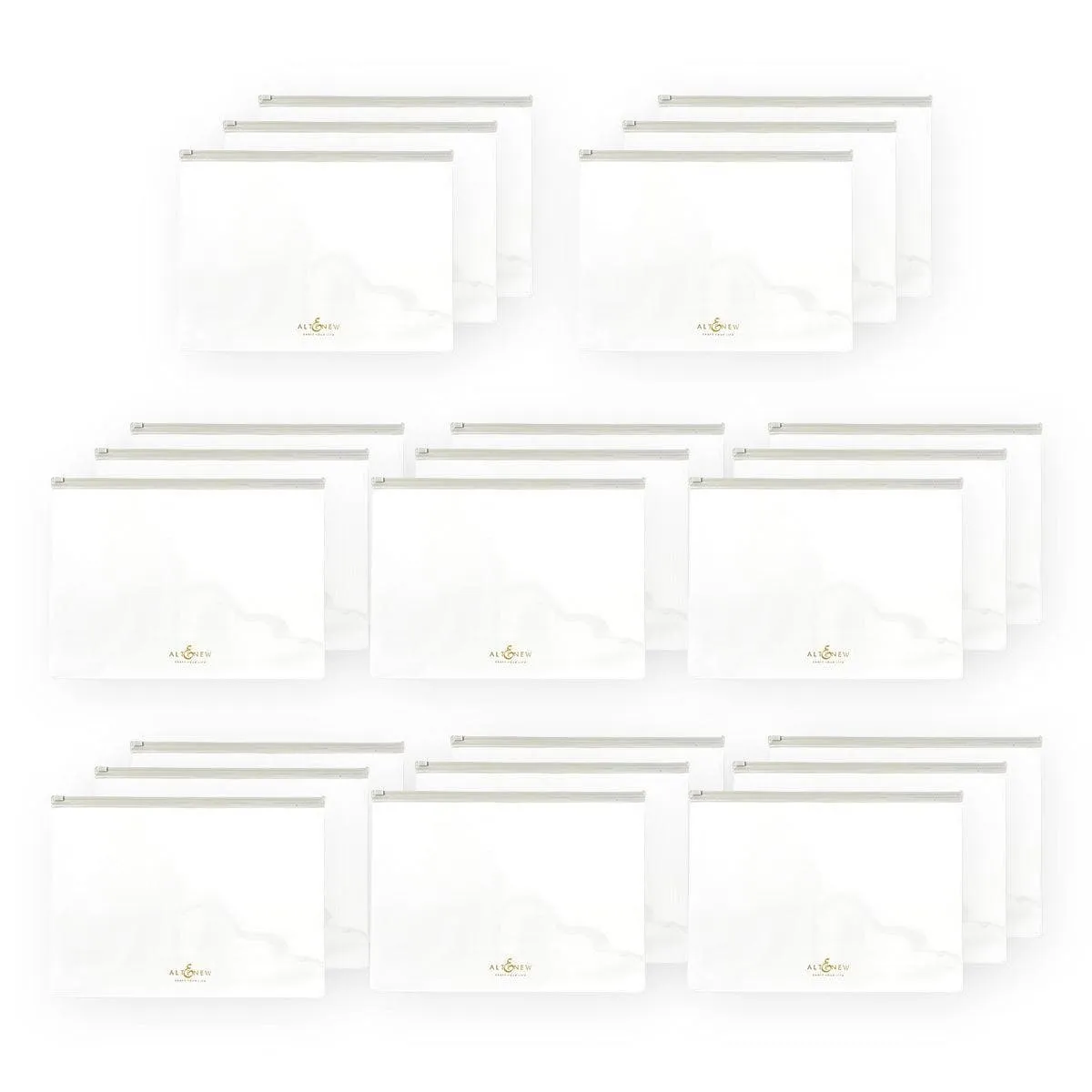 quality Gray Zip 'N' Keep Pouches Bundle (24 Pcs)