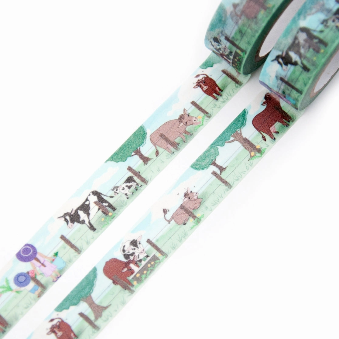 Grazing Cows Washi Tape sturdy pastel
