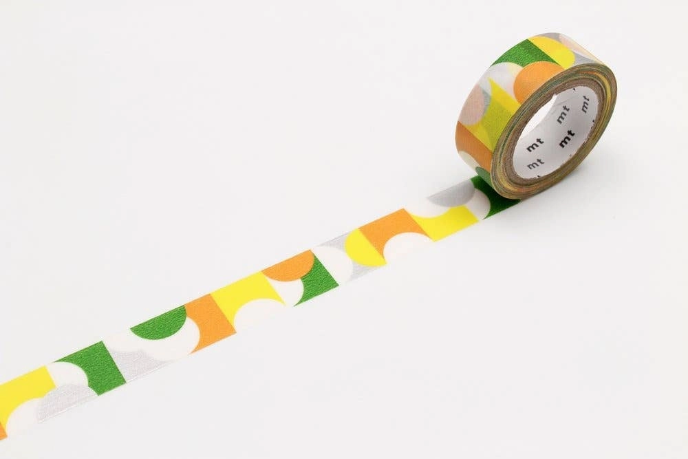 bundle square Half Circle Yellow Green Mt Washi