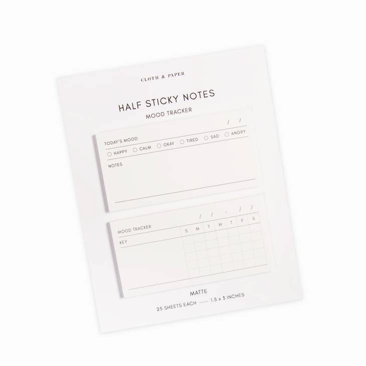 cotton Half Sticky Notes | Mood Tracker