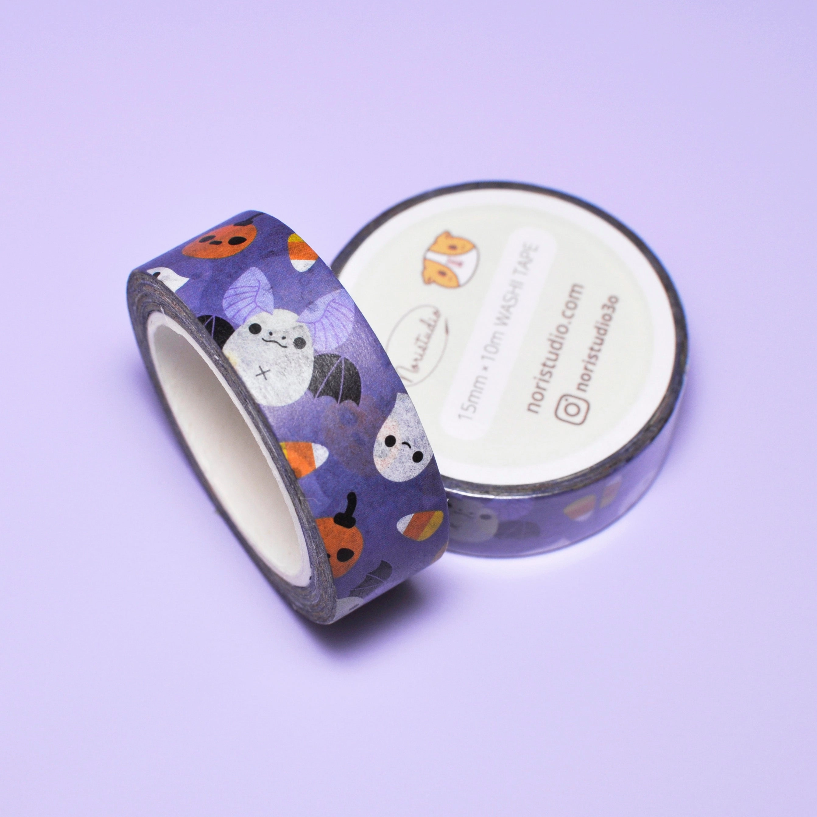 collapsible flexible Halloween Bat Pattern Washi Tape