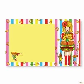 daily Hamburger Girl Notepad