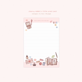 Cherry Rabbit X Little Craft Fest Memo Pad portable nonslip