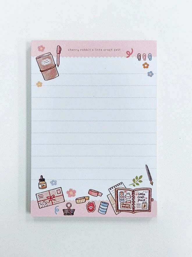 expandable Cherry Rabbit X Little Craft Fest Memo Pad