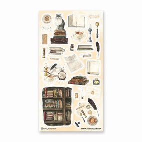 valuable warm Stickii Bookish Haven Sticker Sheet