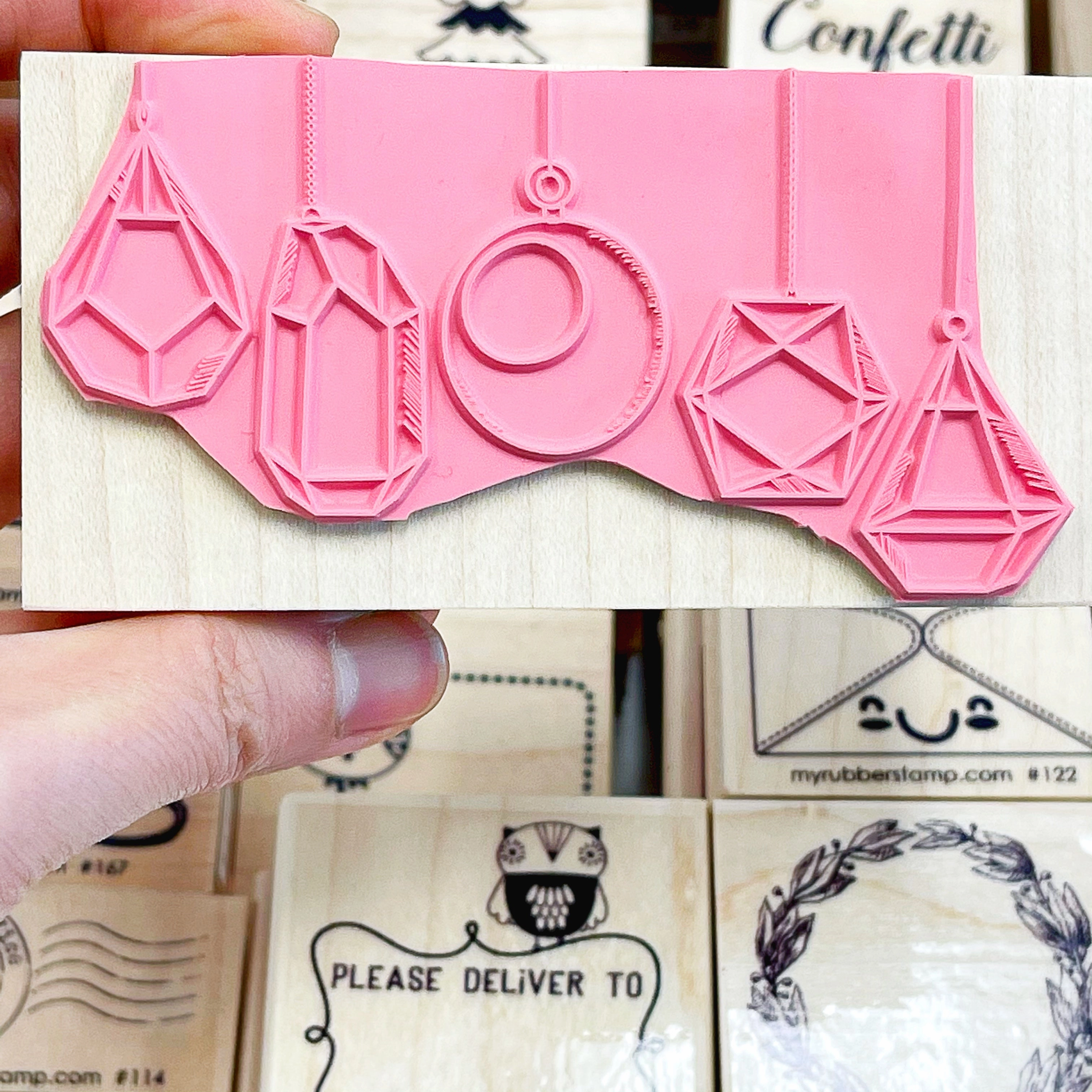 expandable automatic Hanging Terrarium Rubber Stamp